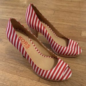 KORS Michael Kors Striped Heels